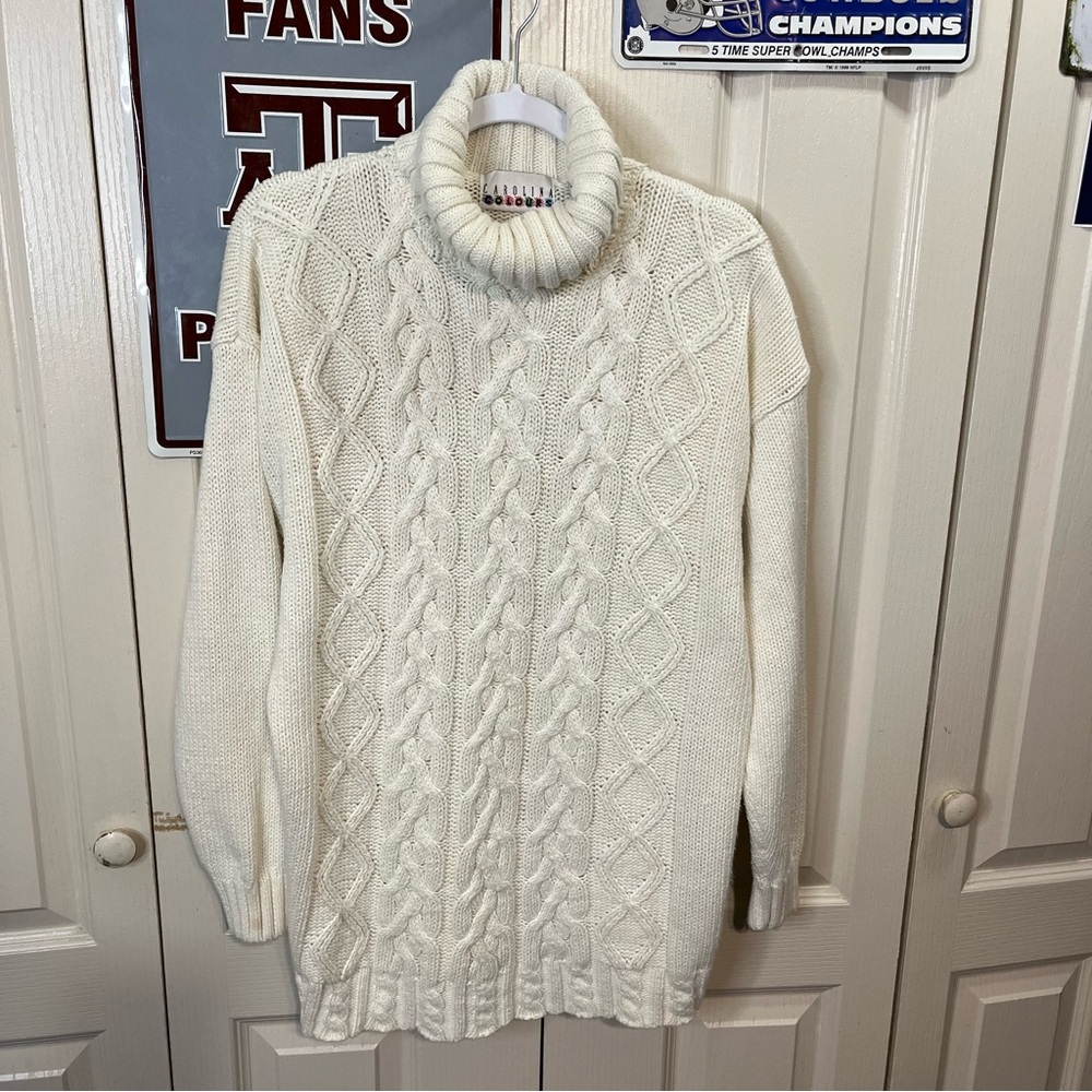 Carolina Colours Cable Knit Turtleneck Sweater